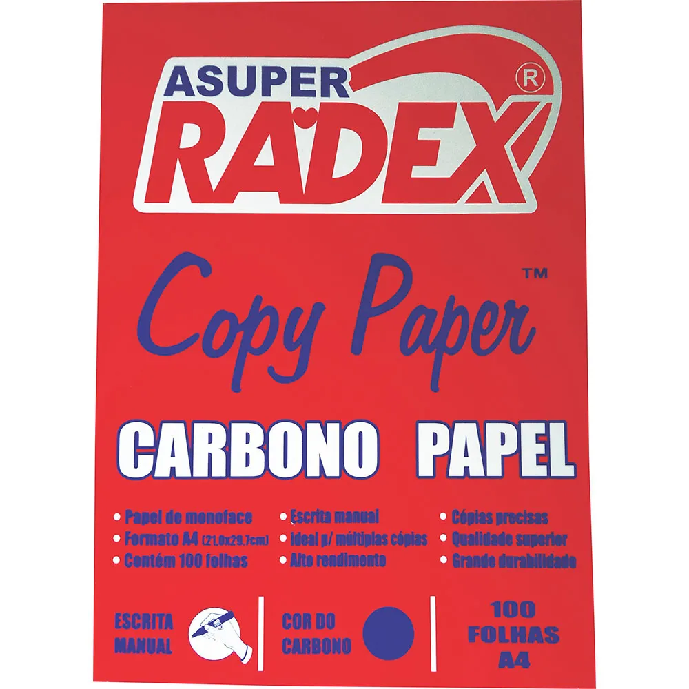  CARBONO PAPEL AZUL RADEX C/ 100 