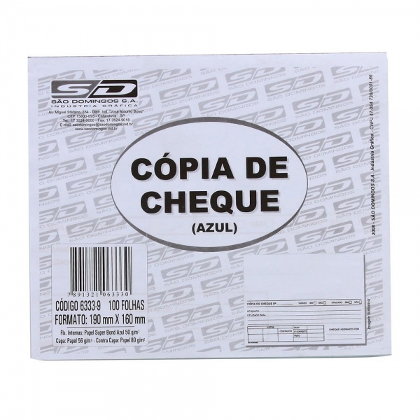  COPIA CHEQUE AZUL 16X19 C/100  