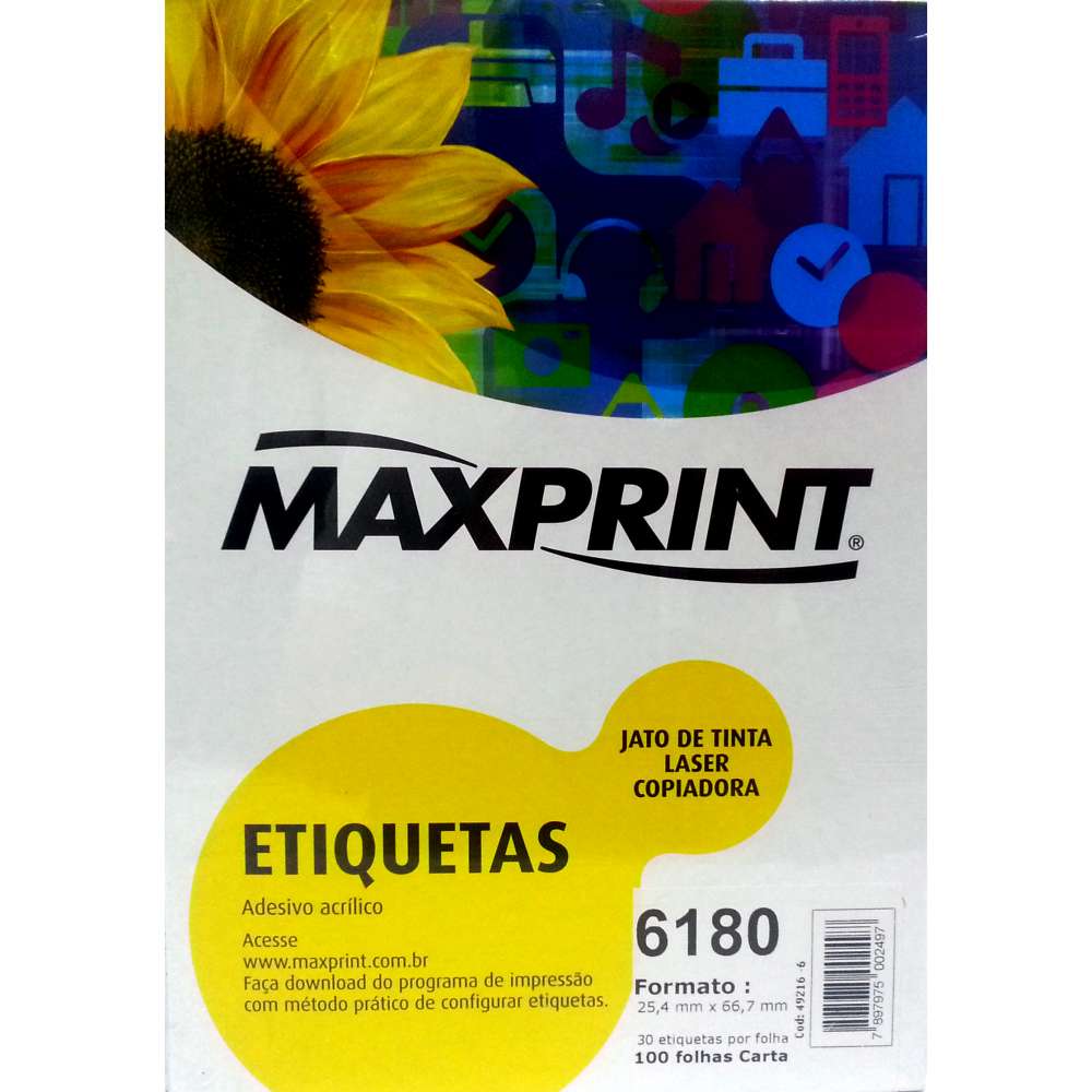  ETIQUETA - 6180 25X66 C/100FL MAXPRINT 