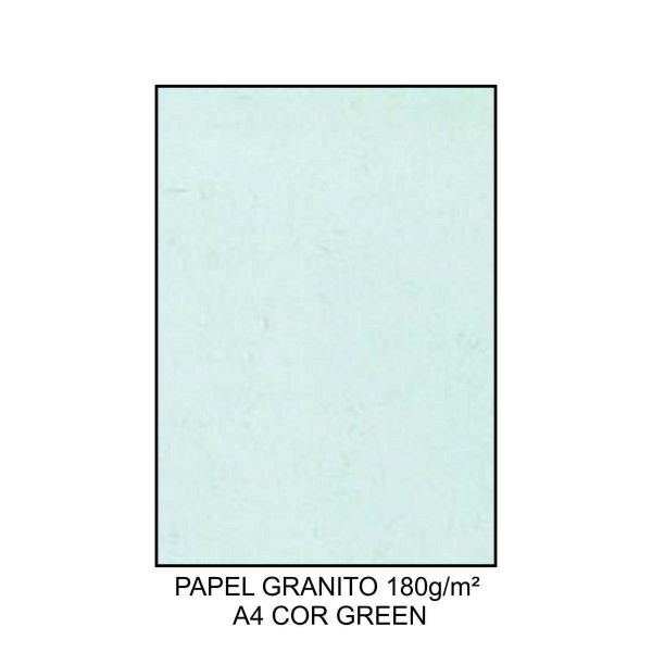  PAPEL ESPECIAL A4 180GR GRANITO GREEN C/50 FLS  