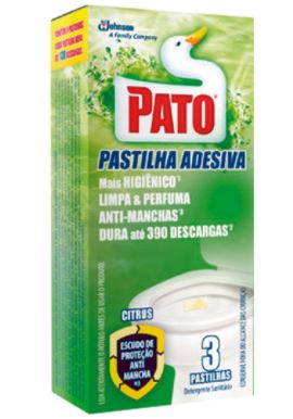  PASTILHA ADESIVA PATO CITRUS C/3 