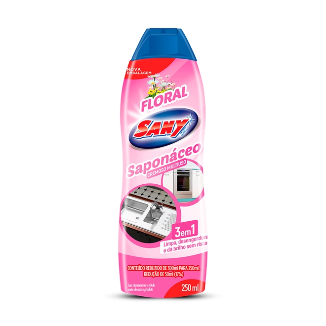  SAPONCEO CREMOSO FLORAL  250 ML SANY  